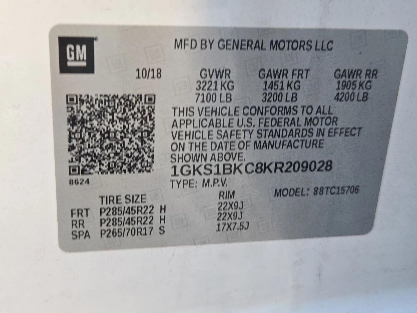 2019 GMC Yukon 2WD 4dr SLT