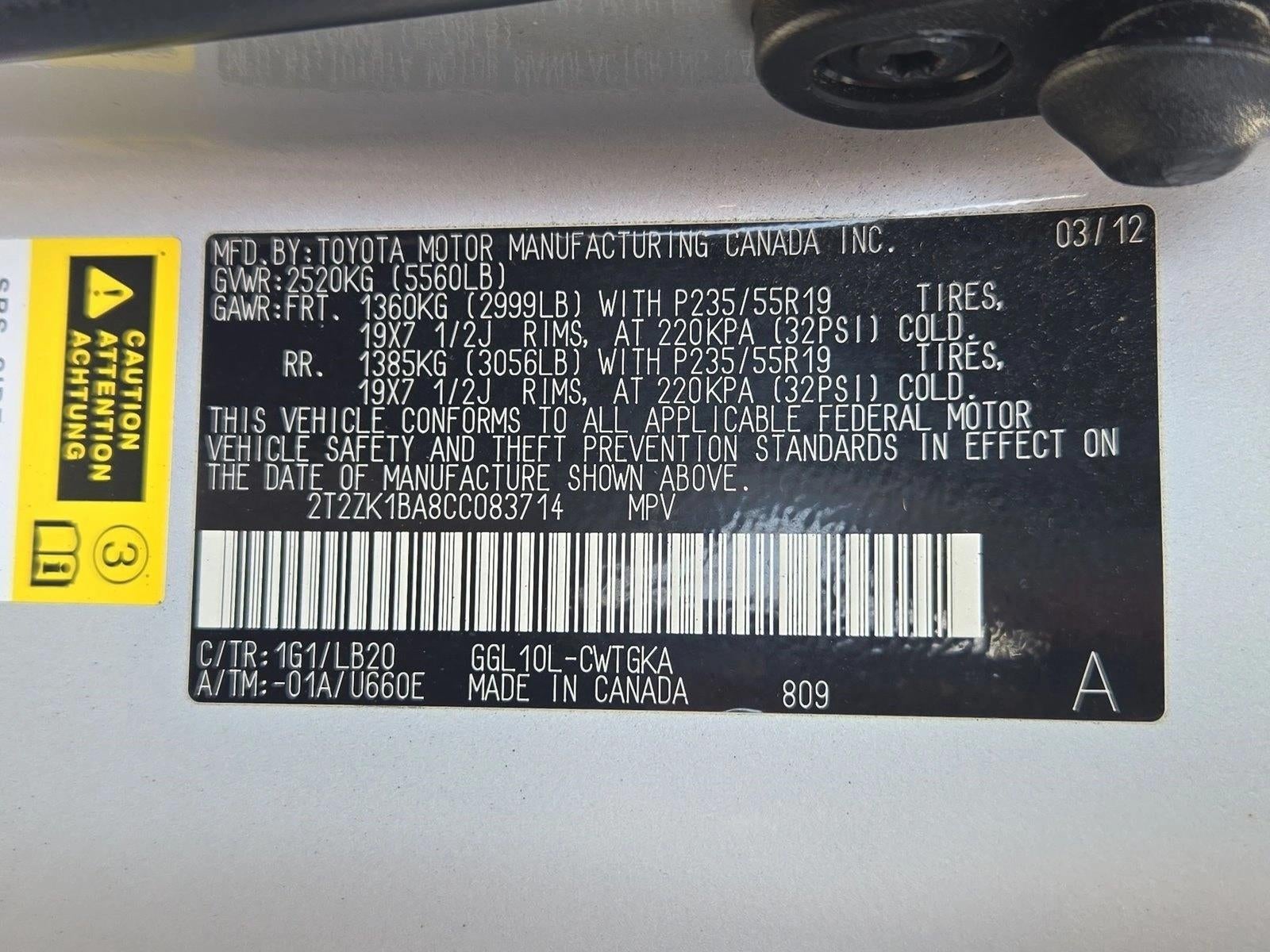 2012 Lexus RX 350 FWD 4dr