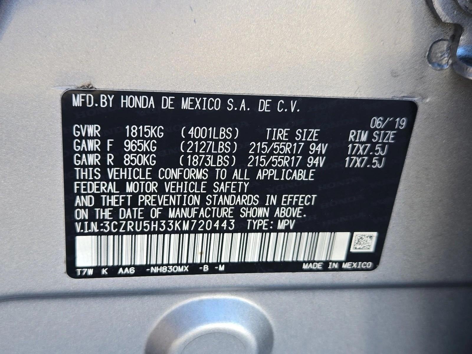 2019 Honda HR-V LX 2WD CVT