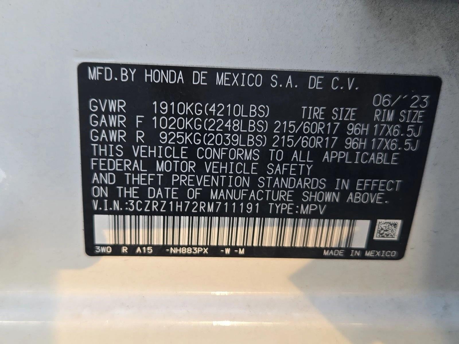 2024 Honda HR-V EX-L 2WD CVT w/o BSI