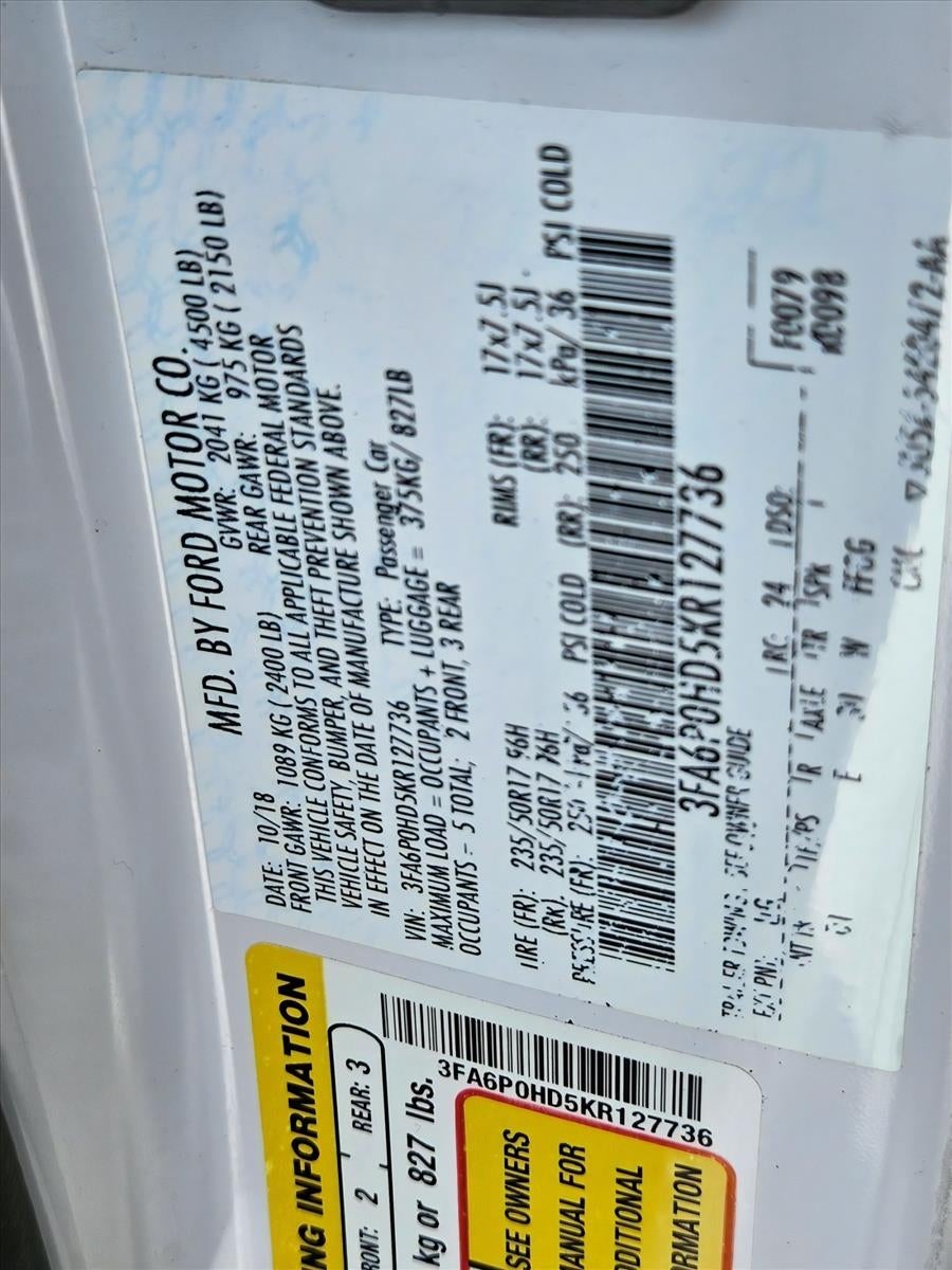 2019 Ford Fusion SE FWD