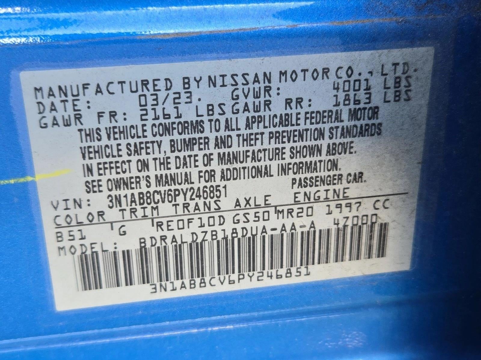 2023 Nissan Sentra SV CVT