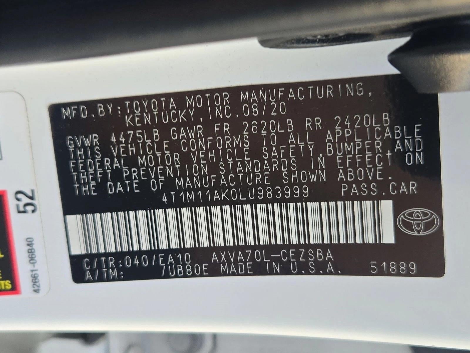 2020 Toyota Camry SE Auto (SE)