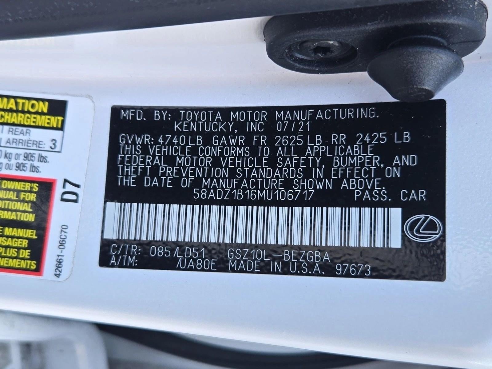 2021 Lexus ES 350 FWD