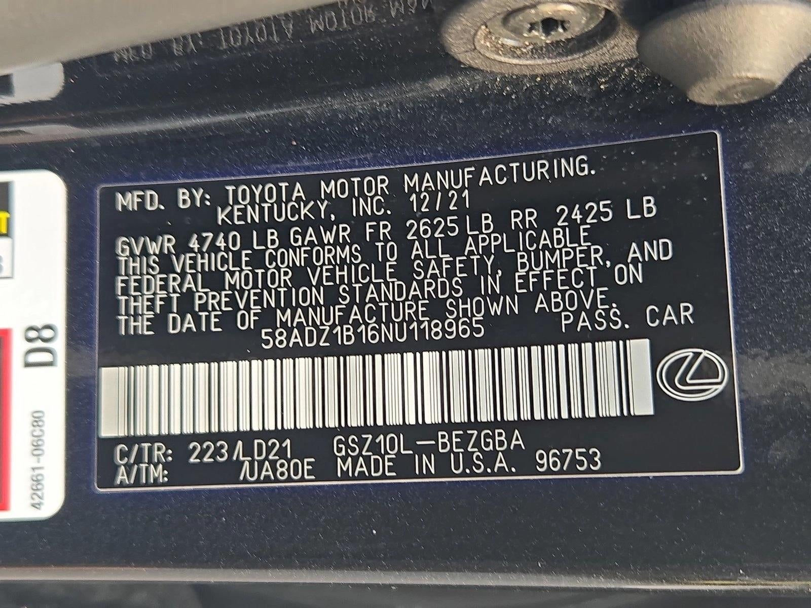 2022 Lexus ES 350 FWD