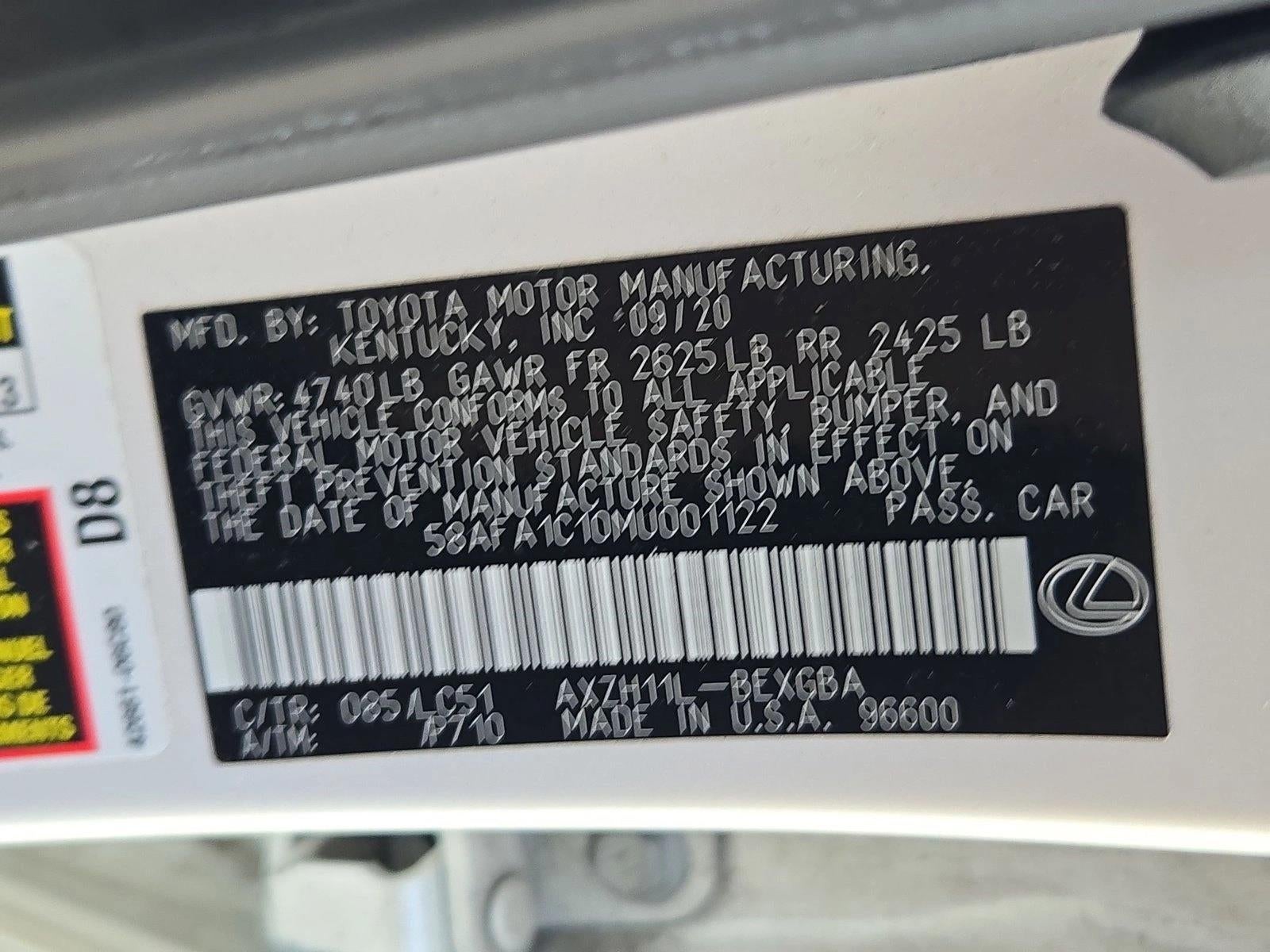 2021 Lexus ES 300h Ultra Luxury FWD