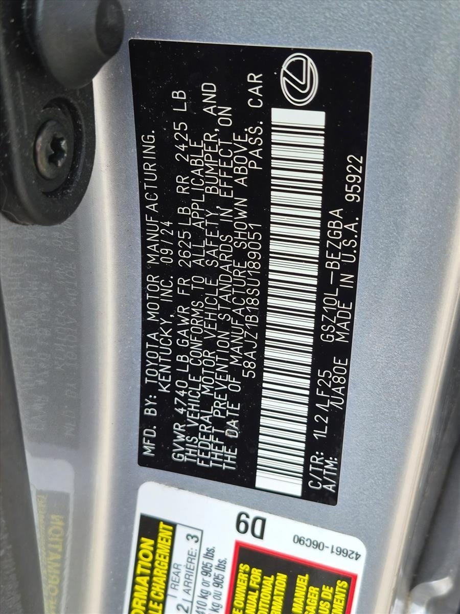 2025 Lexus ES 350 F SPORT Handling FWD