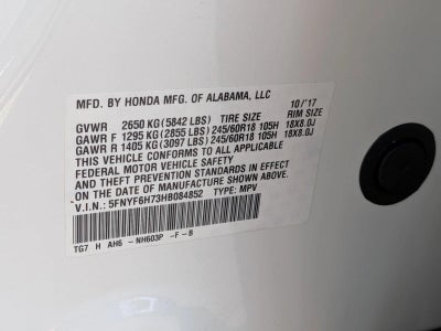 2017 Honda Pilot EX-L w/Navigation AWD