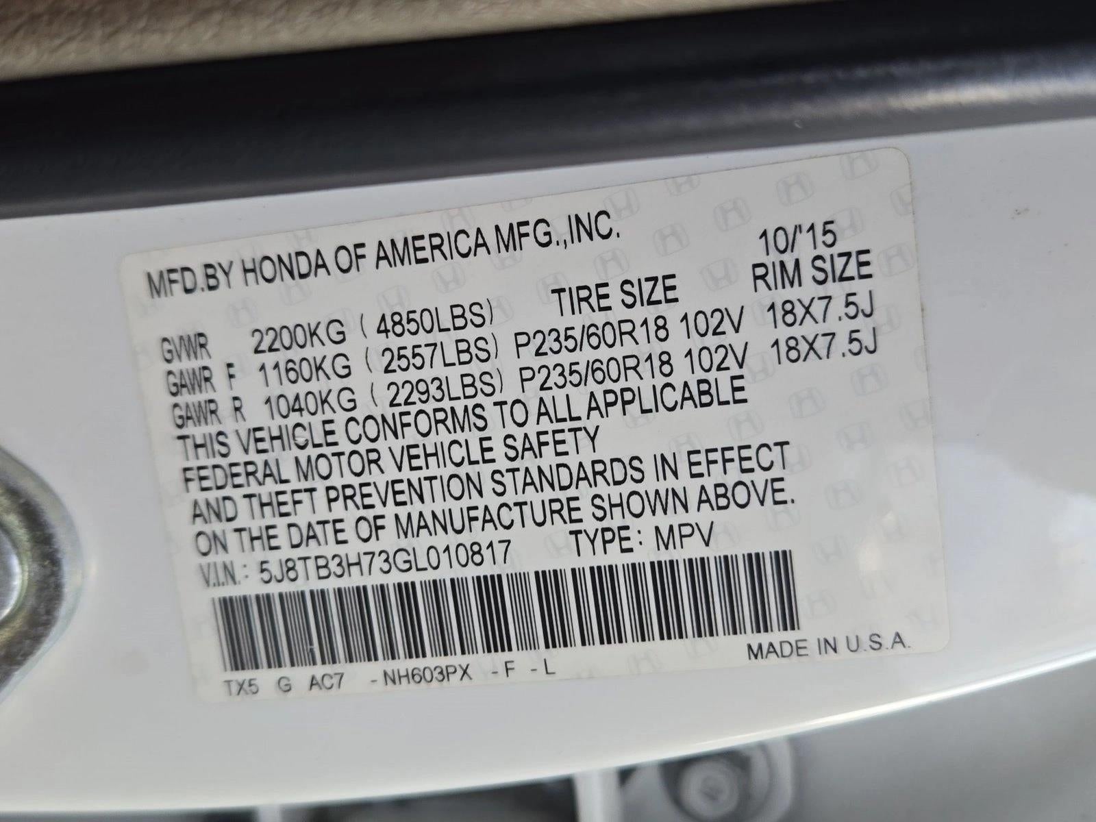 2016 Acura RDX FWD with Advance Package