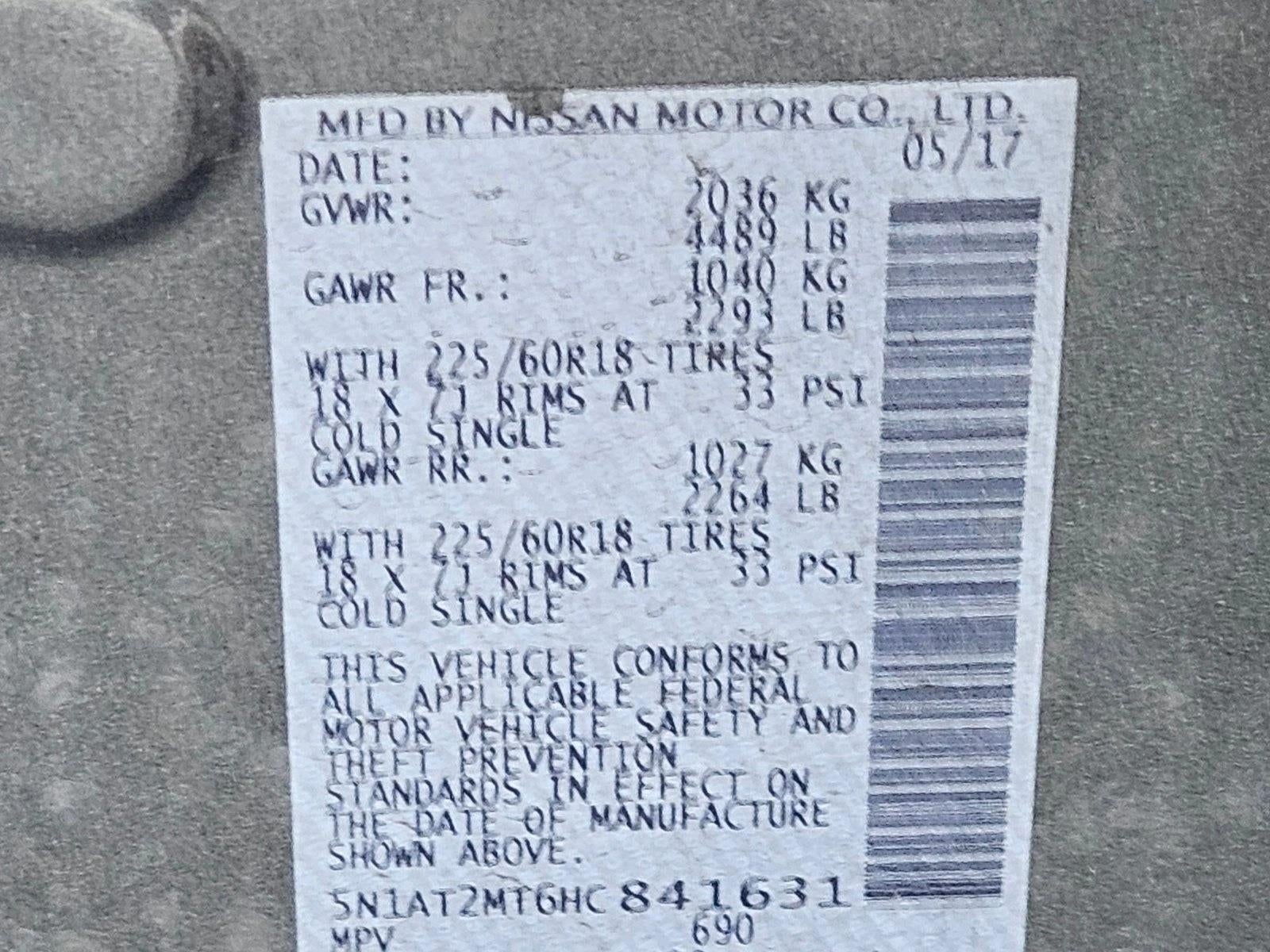 2017 Nissan Rogue 2017.5 FWD SL
