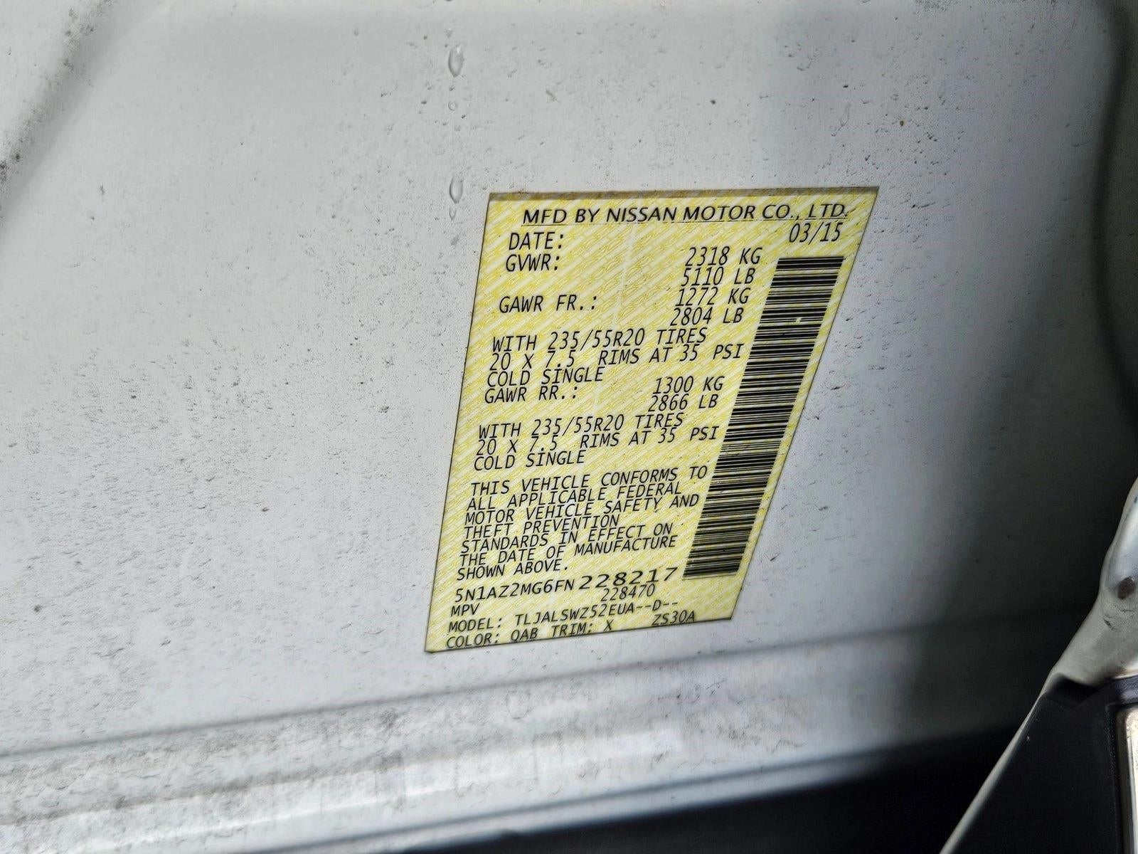 2015 Nissan Murano FWD 4dr Platinum