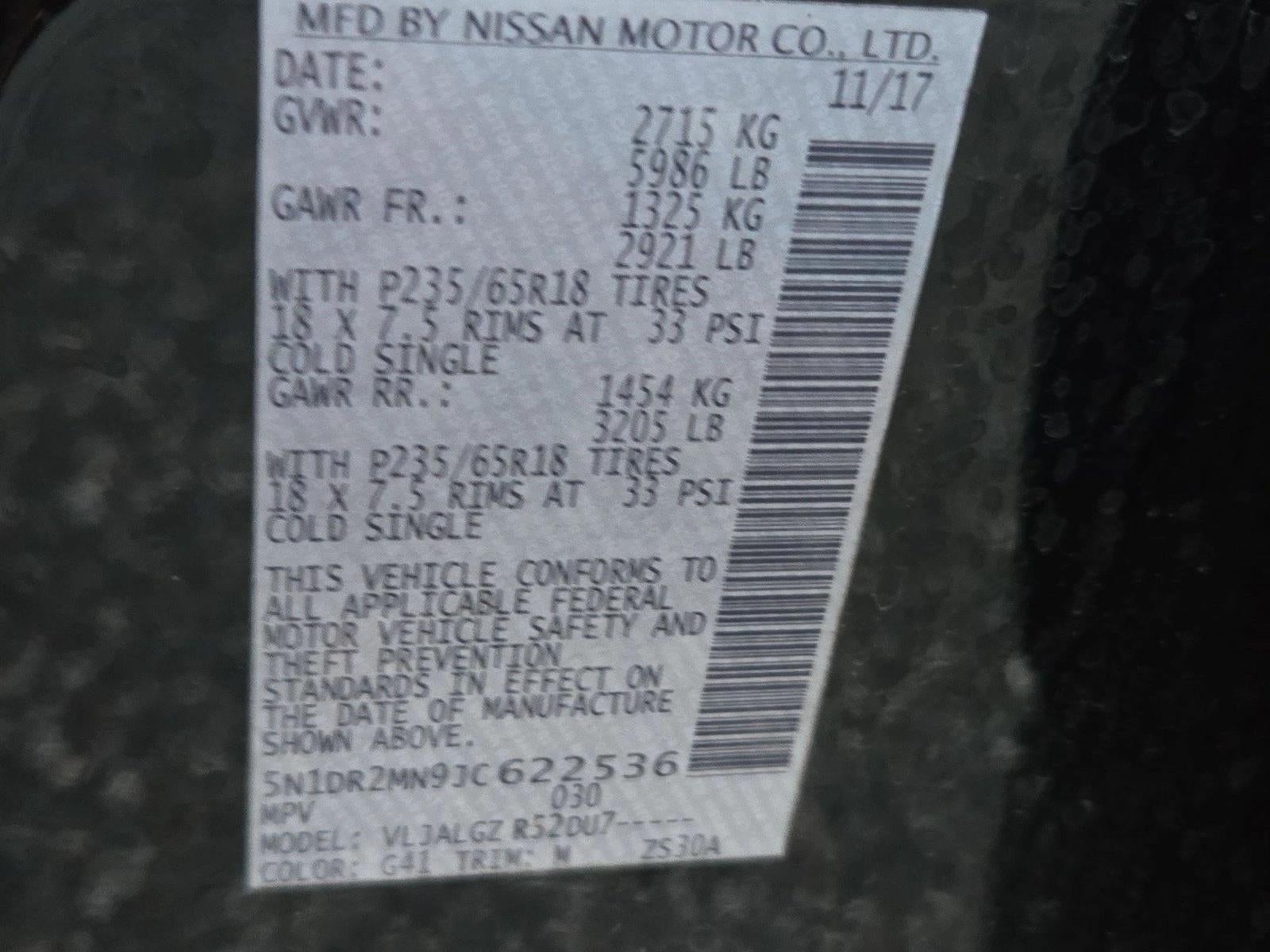 2018 Nissan Pathfinder FWD SL