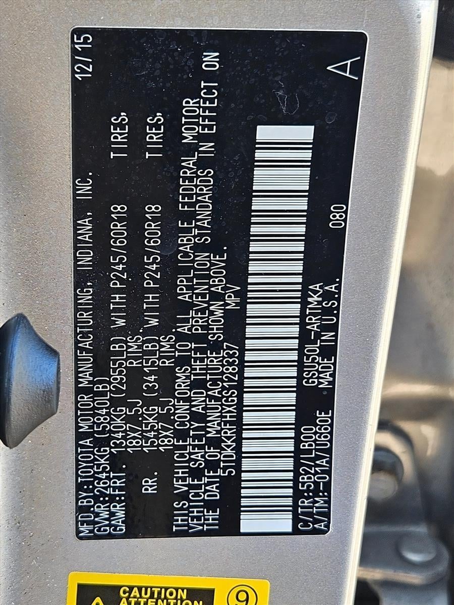 2016 Toyota Highlander FWD 4dr V6 XLE (Natl)