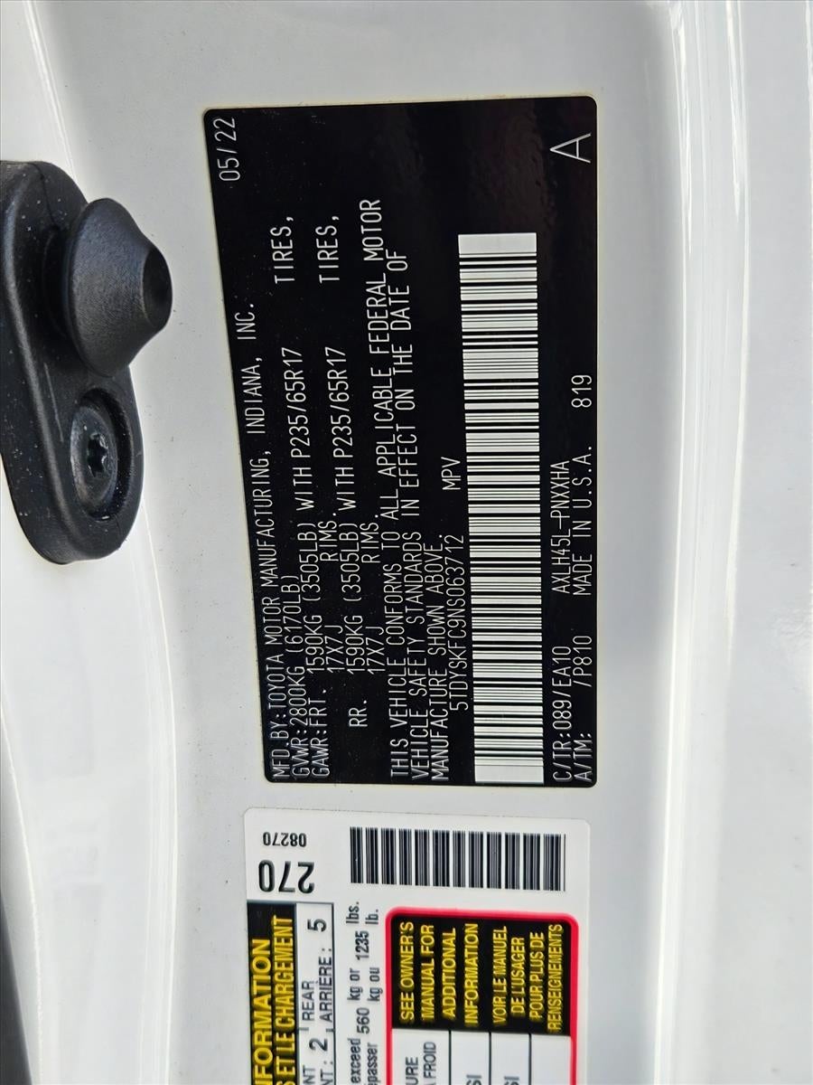 2022 Toyota Sienna XLE AWD 7-Passenger (Natl)