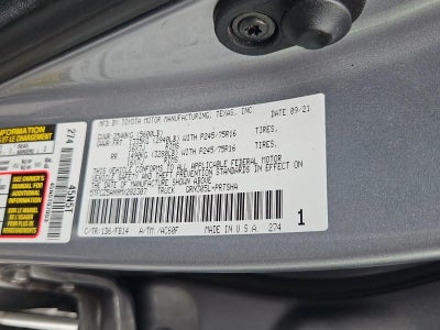2021 Toyota Tacoma 4WD 4WD SR Double Cab 5' Bed V6 AT (GS)