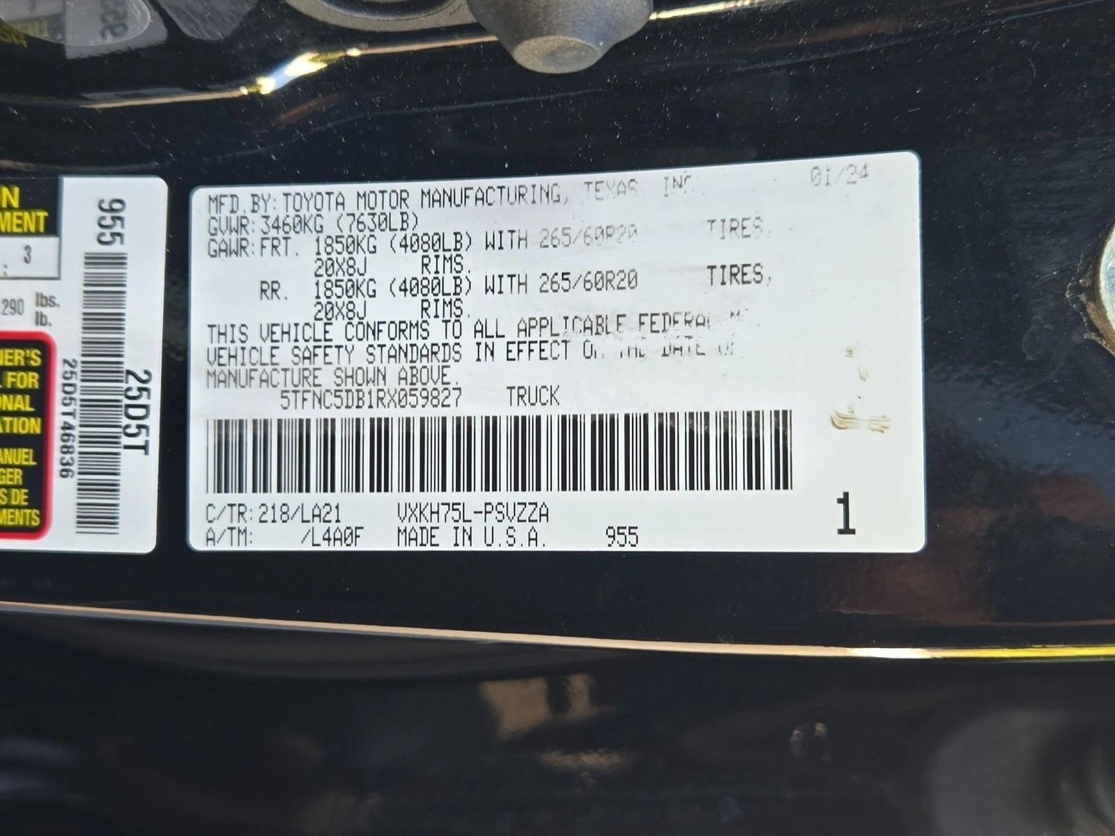 2024 Toyota Tundra 4WD 4WD Platinum Hybrid CrewMax 5.5' Bed (Natl)