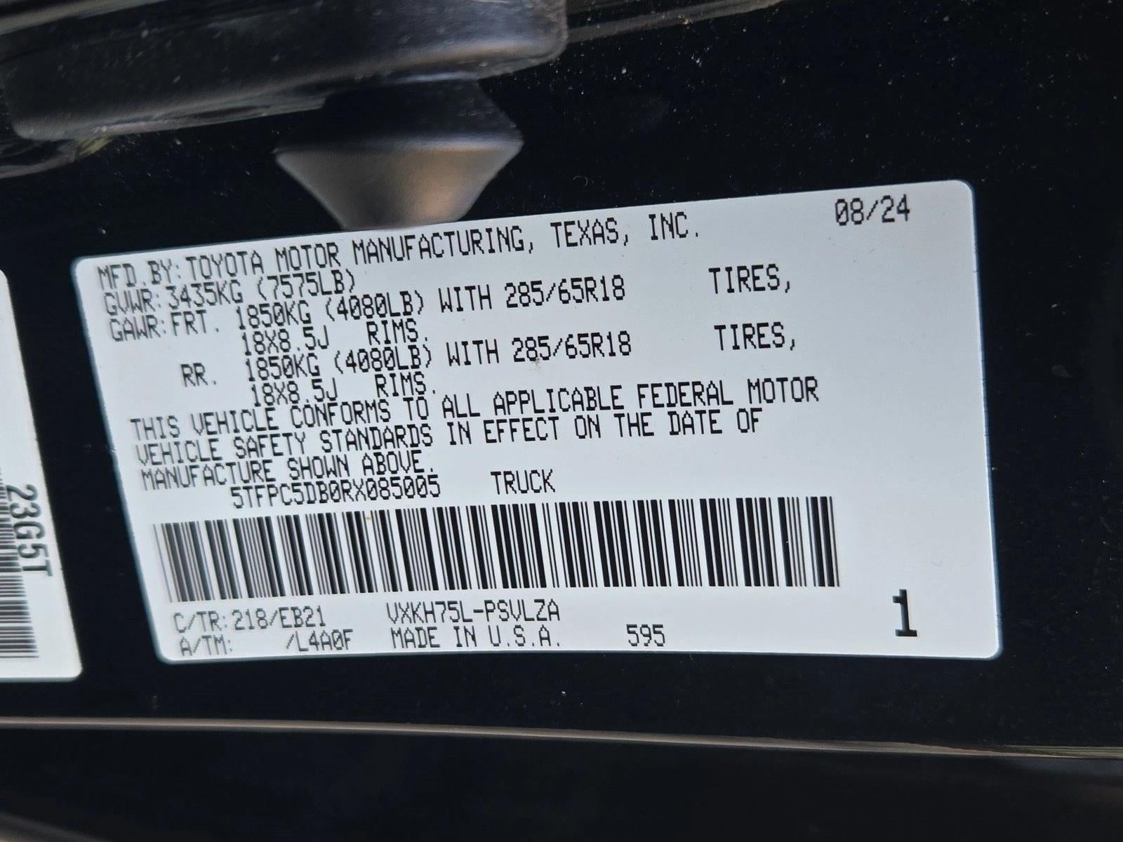 2024 Toyota Tundra 4WD 4WD TRD Pro Hybrid CrewMax 5.5' Bed (Natl)