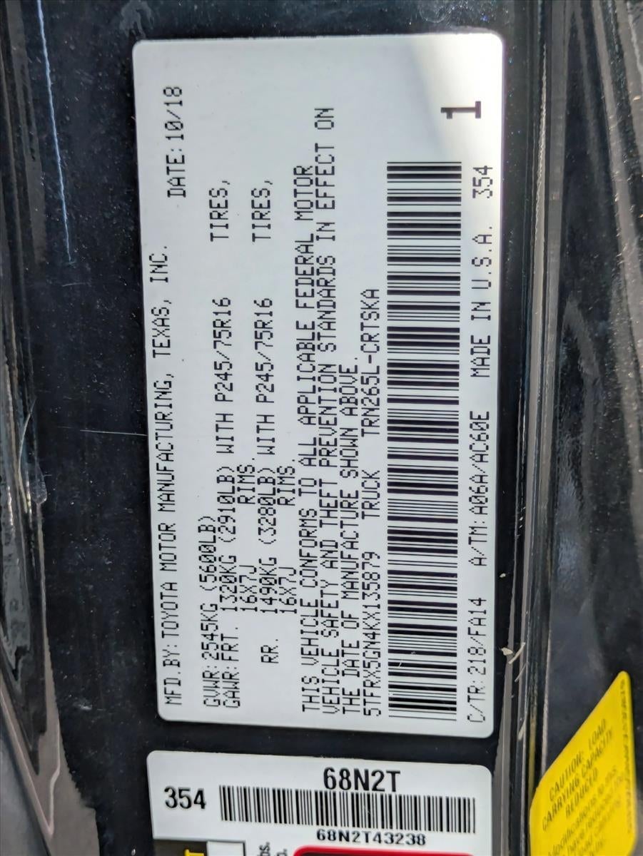 2019 Toyota Tacoma 2WD 2WD SR Access Cab 6' Bed I4 AT (GS)