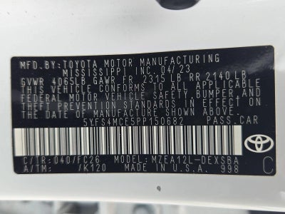 2023 Toyota Corolla SE CVT (Natl)