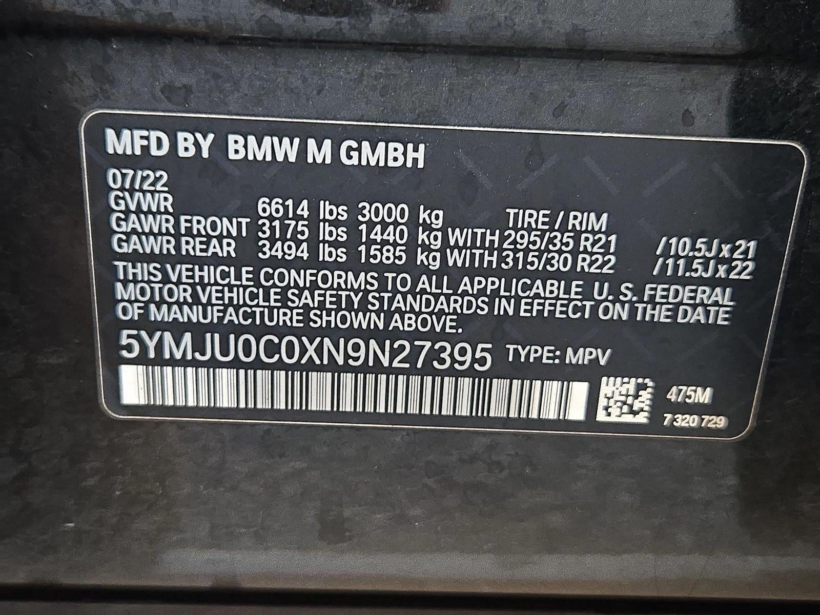 2022 BMW X5 M X5 M Sports Activity Vehicle