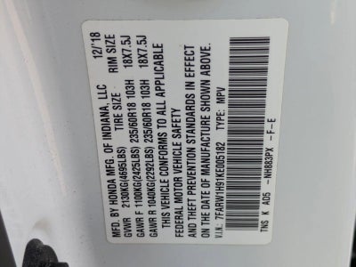 2019 Honda CR-V Touring 2WD