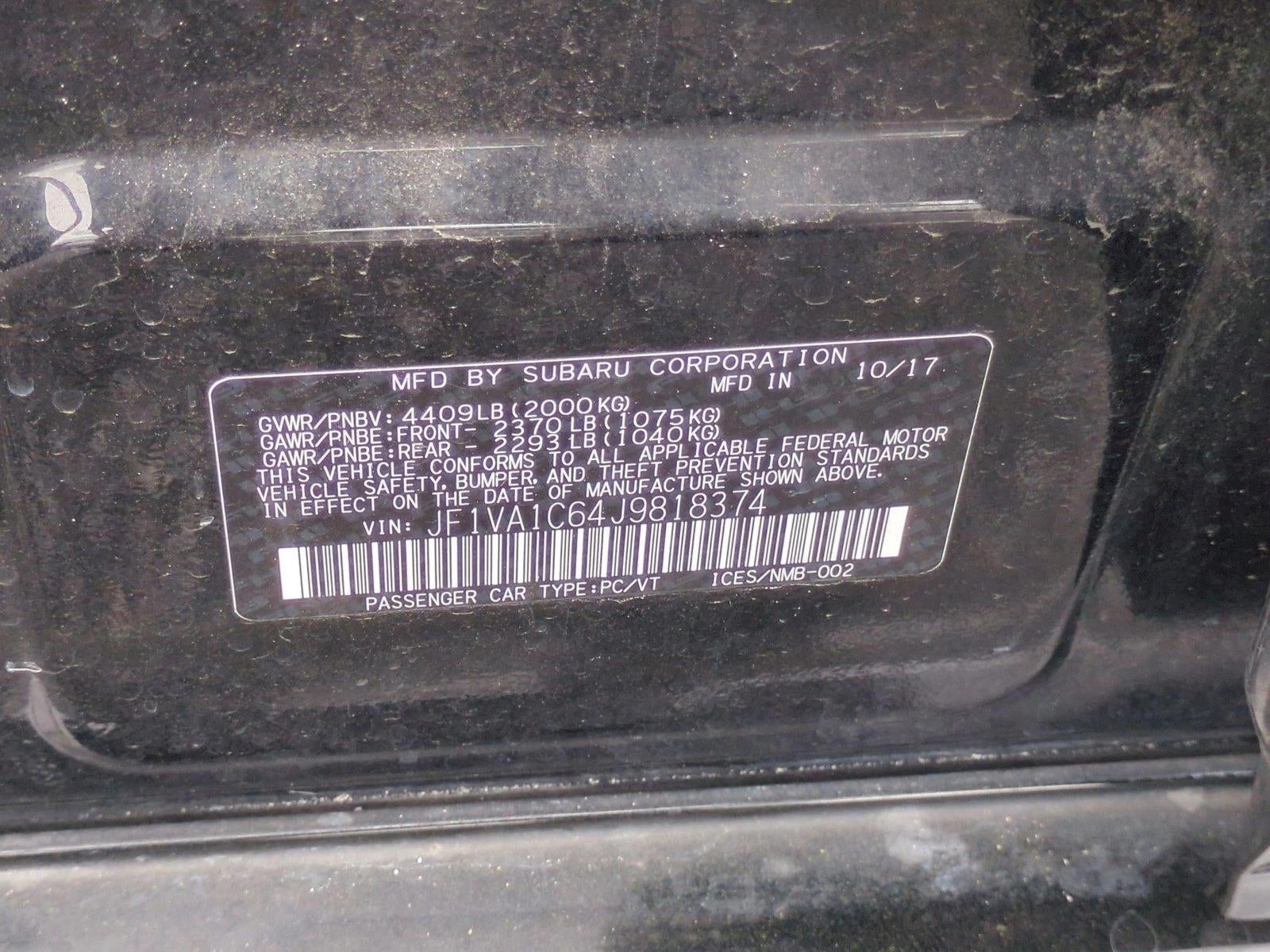 2018 Subaru WRX Premium Manual