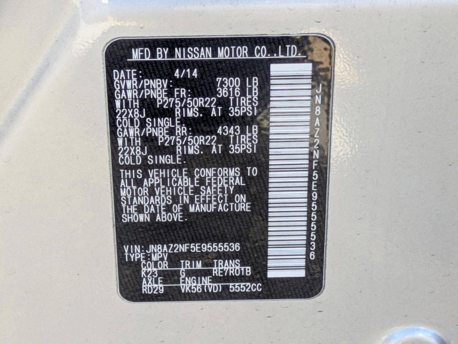 2014 INFINITI QX80 2WD 4dr