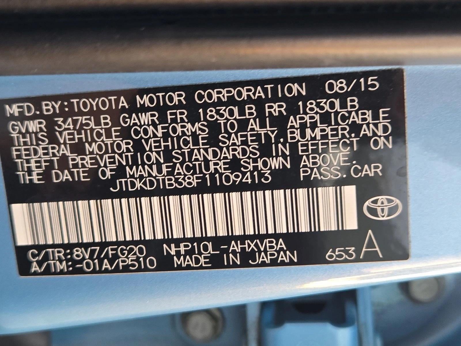 2015 Toyota Prius c 5dr HB Two (Natl)