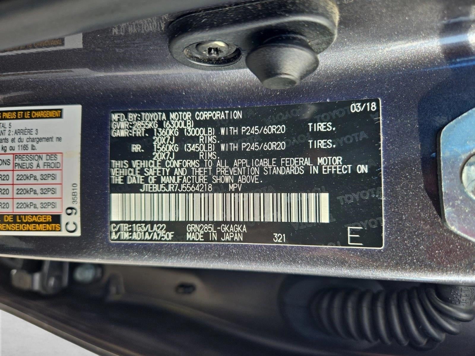 2018 Toyota 4Runner Limited 4WD (Natl)