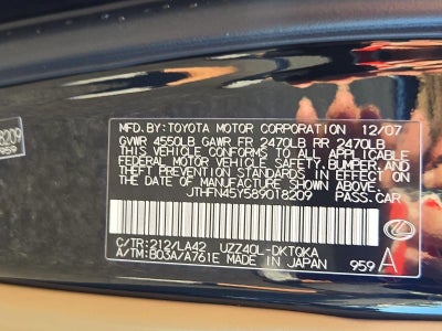 2008 Lexus SC 430 2dr Convertible