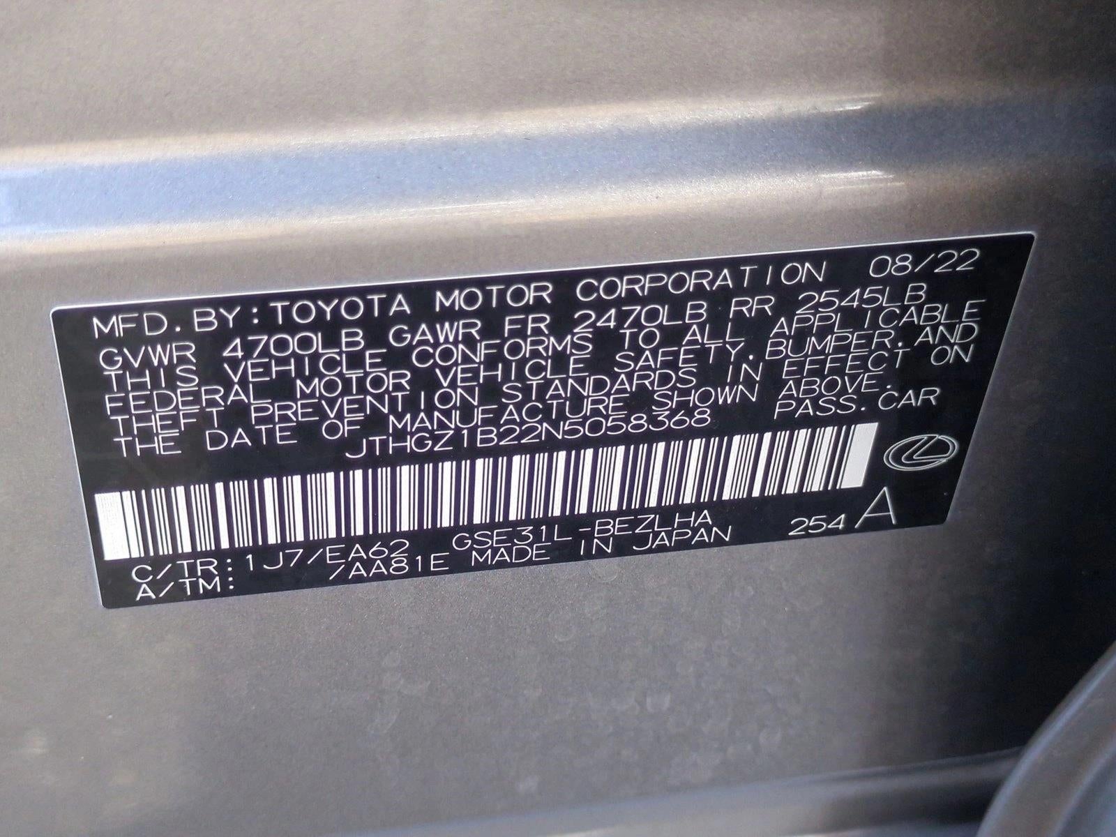 2022 Lexus IS 350 F SPORT RWD