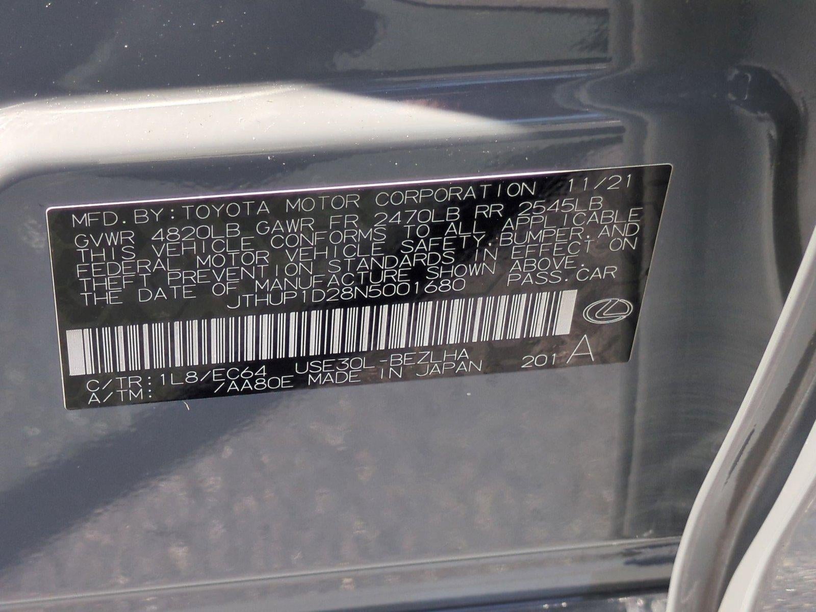 2022 Lexus IS 500 F SPORT Performance Launch Edition RWD