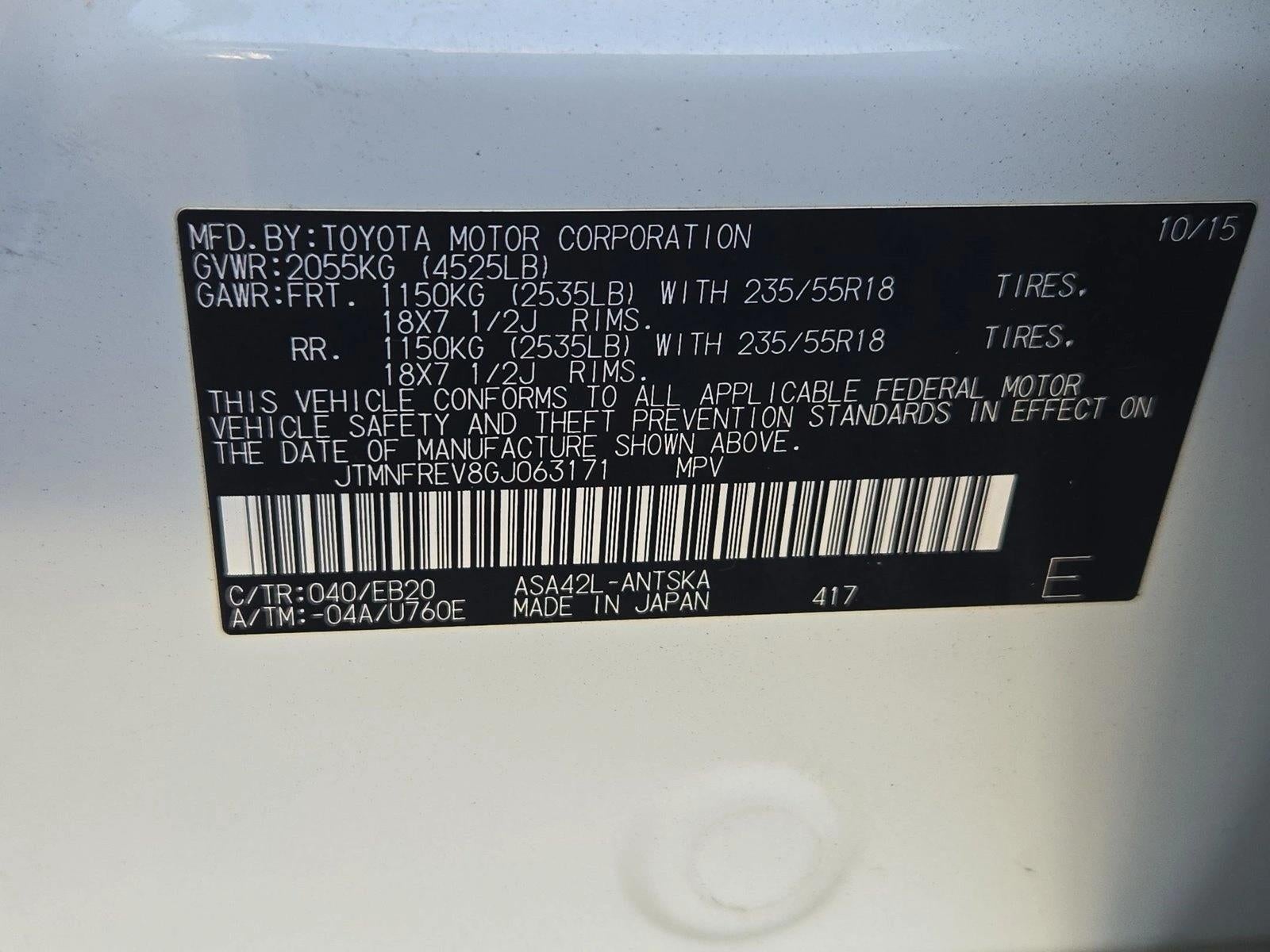 2016 Toyota RAV4 FWD 4dr SE (Natl)