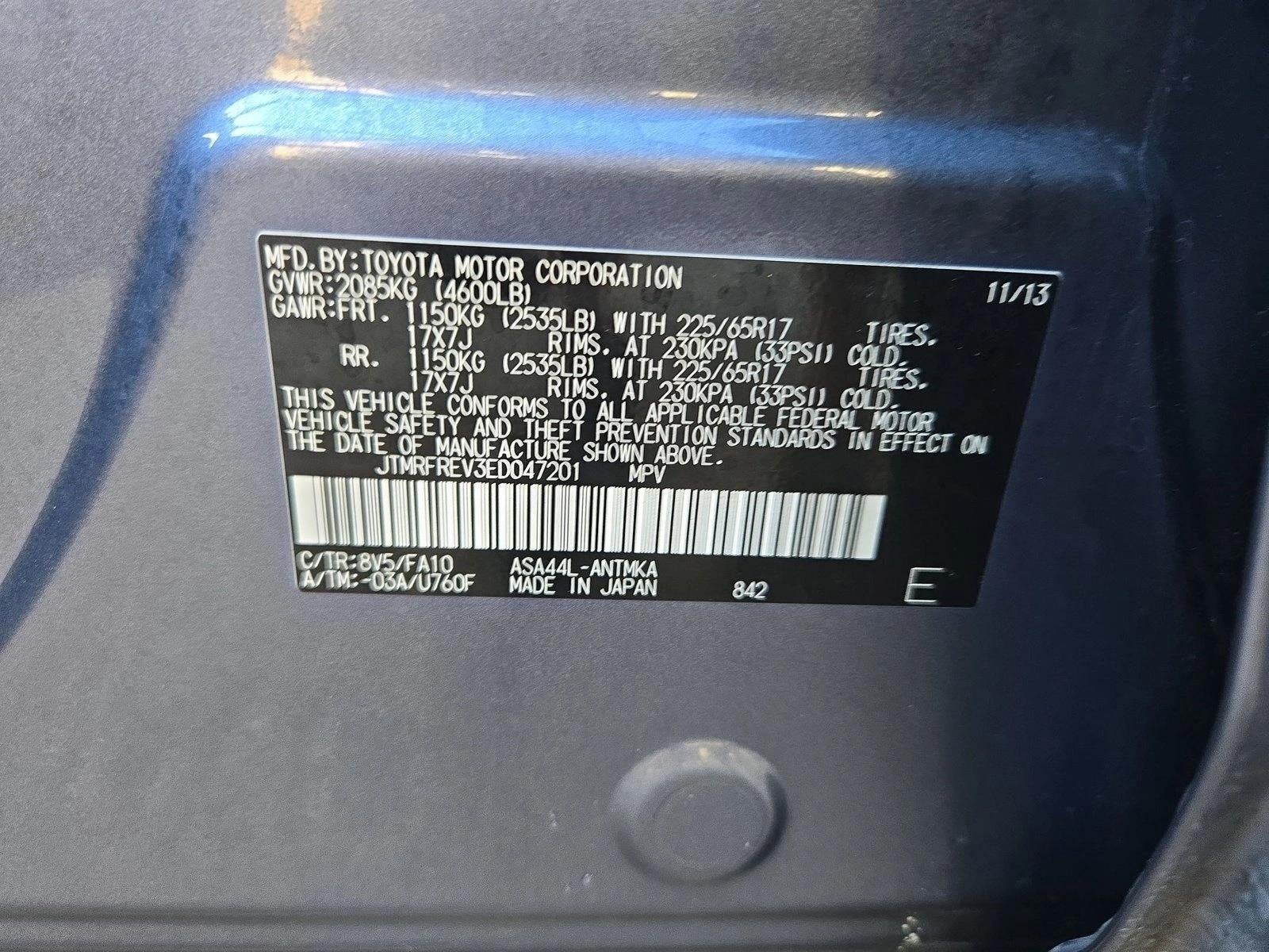 2014 Toyota RAV4 AWD 4dr XLE (Natl)