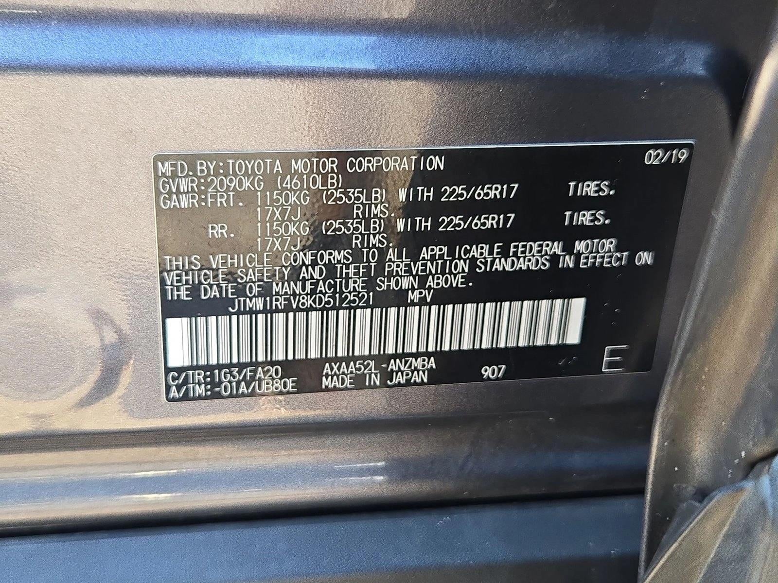 2019 Toyota RAV4 XLE FWD (GS)