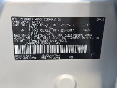 2015 Toyota RAV4 FWD 4dr XLE (GS)