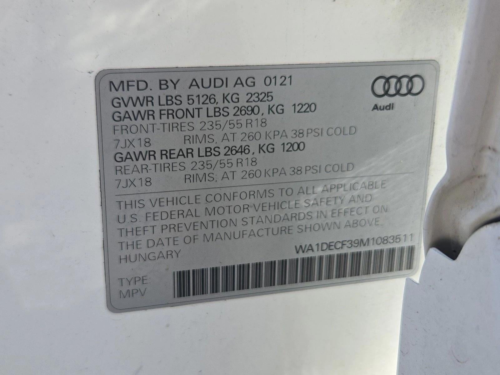 2021 Audi Q3 S line Premium 45 TFSI quattro