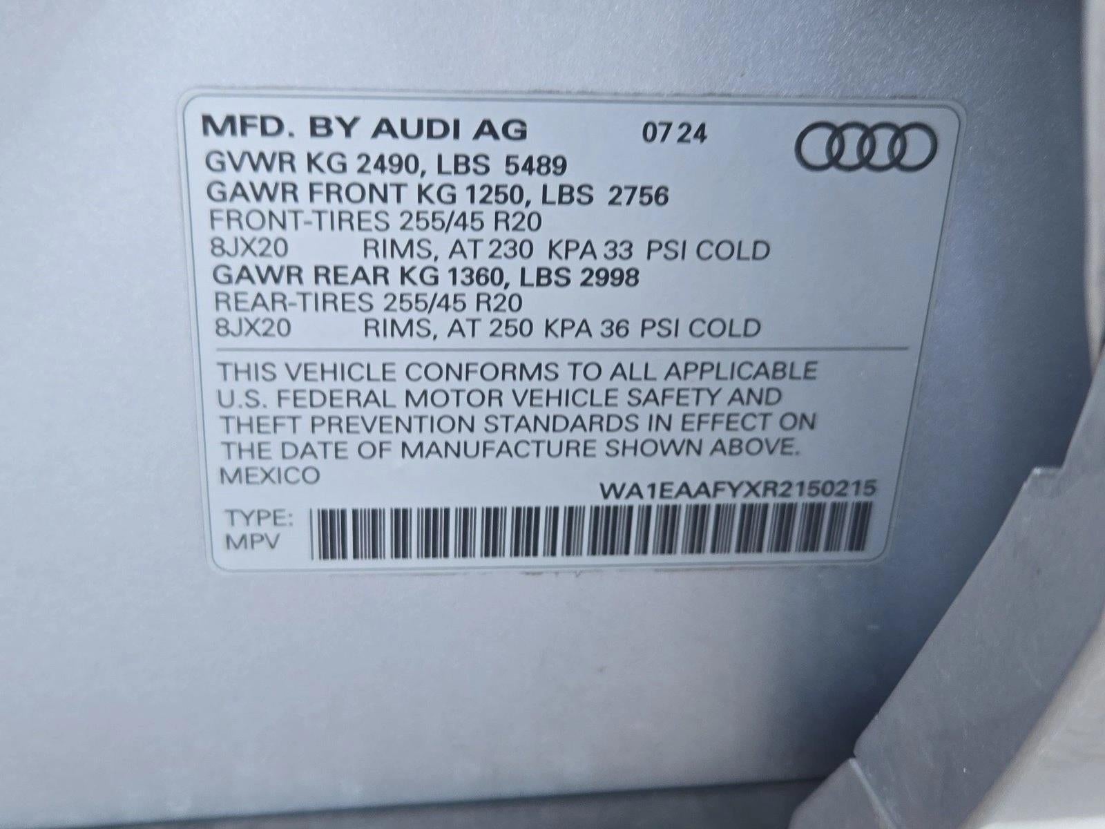 2024 Audi Q5 S line Premium Plus 45 TFSI quattro