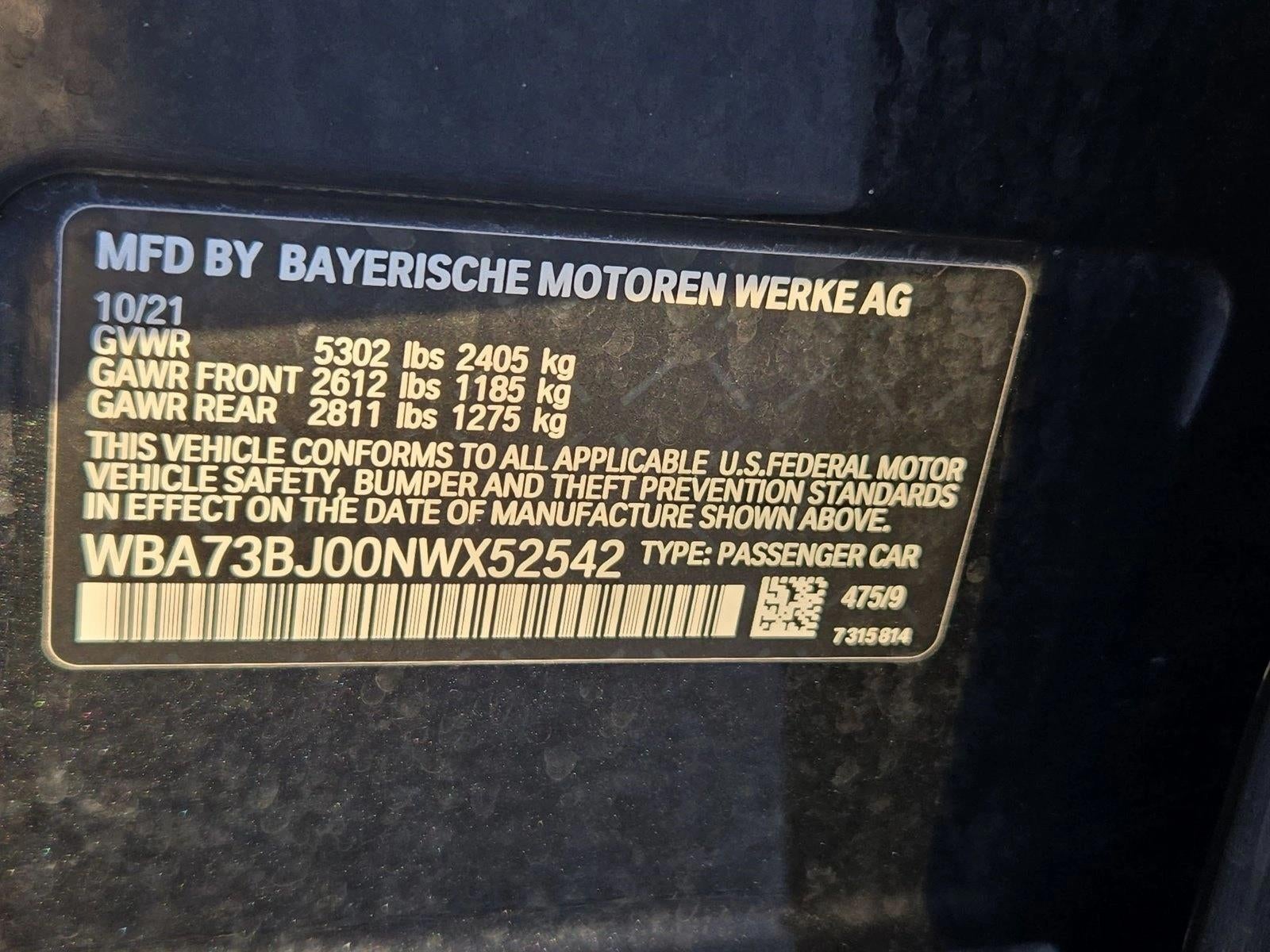 2022 BMW 540i xDrive Sedan
