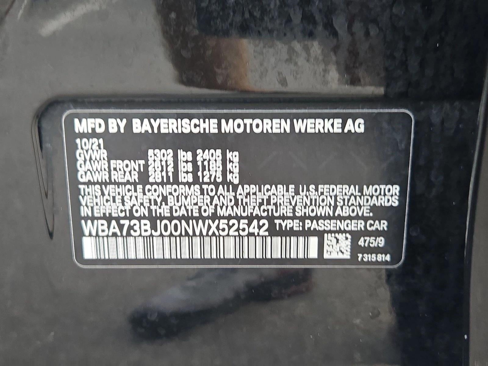 2022 BMW 540i xDrive Sedan