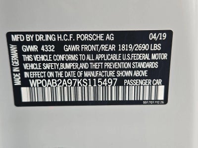 2019 Porsche 911 Carrera 4S Coupe