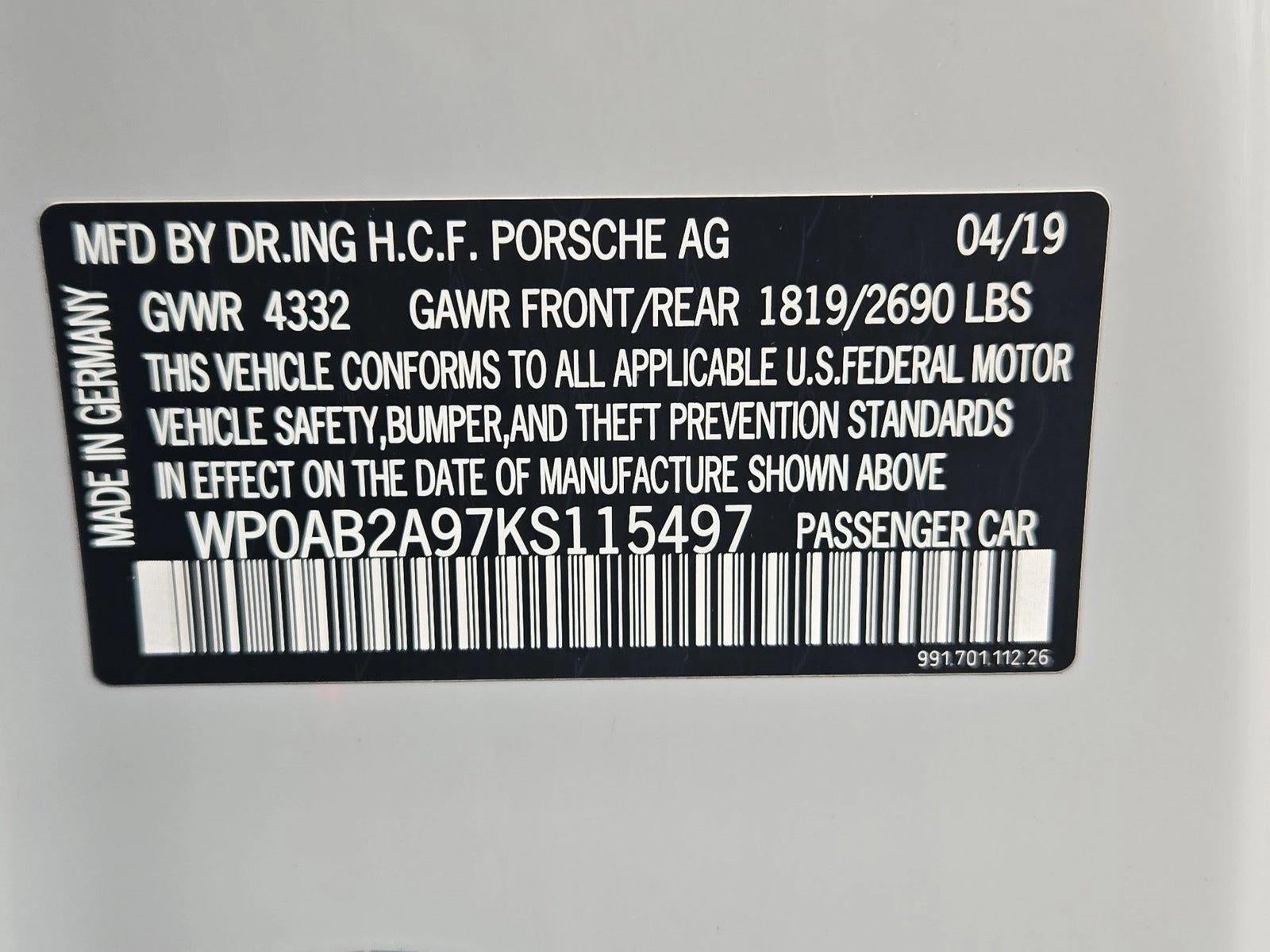 2019 Porsche 911 Carrera 4S Coupe