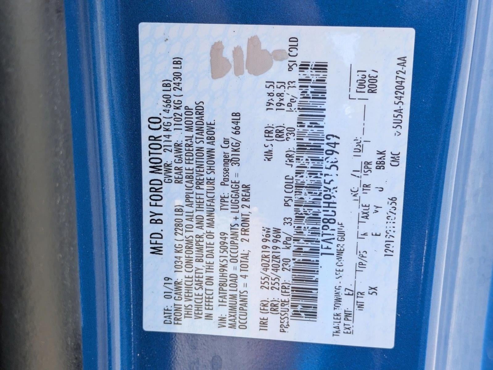 2019 Ford Mustang EcoBoost Premium Convertible