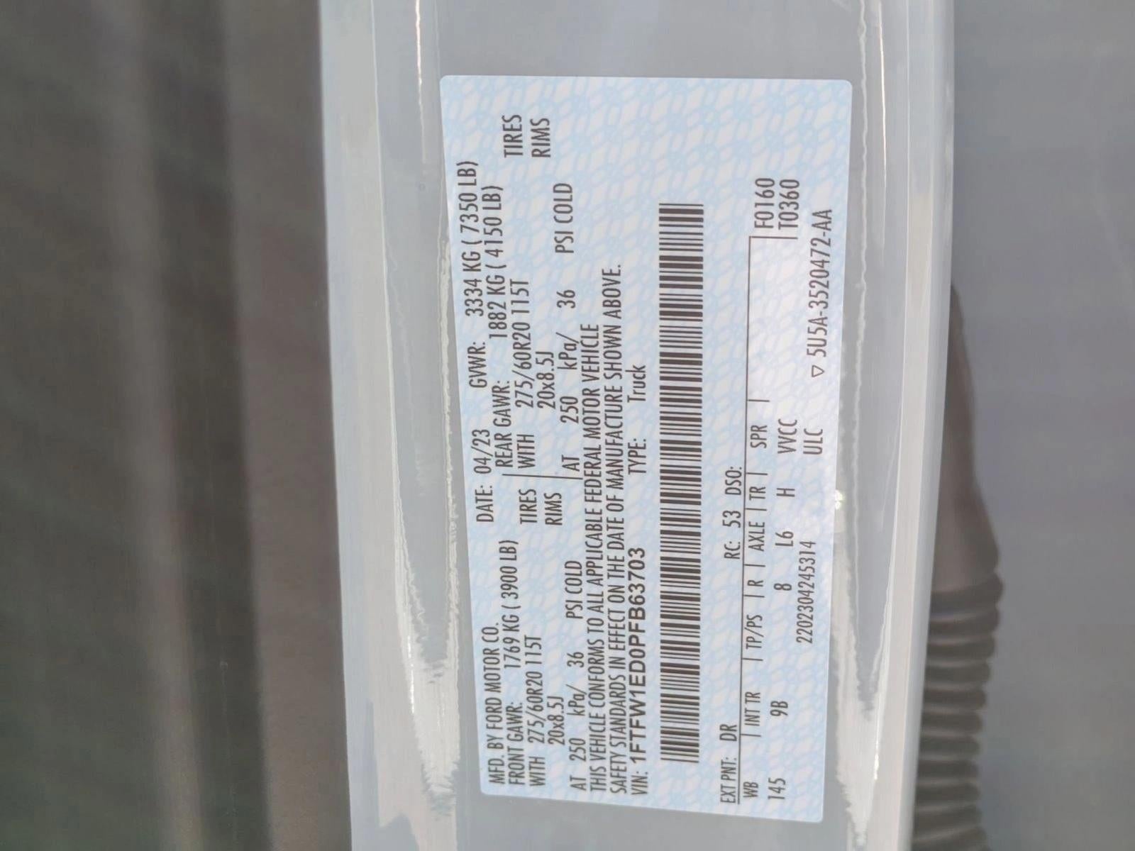 2023 Ford F-150 Platinum 4WD SuperCrew 5.5' Box