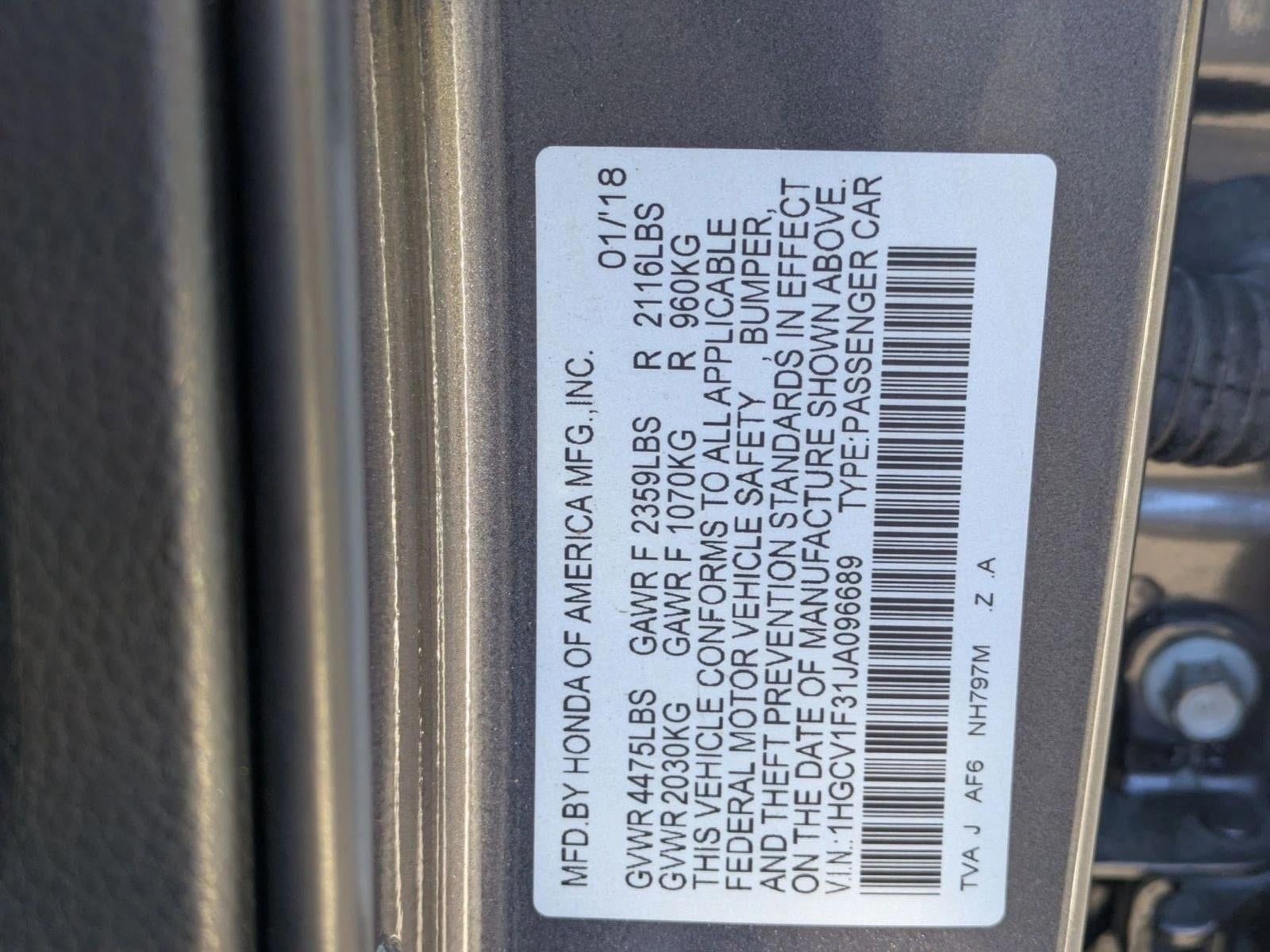 2018 Honda Accord Sedan Sport 1.5T CVT