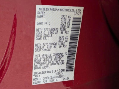 2021 Nissan Titan 4x2 Crew Cab SV