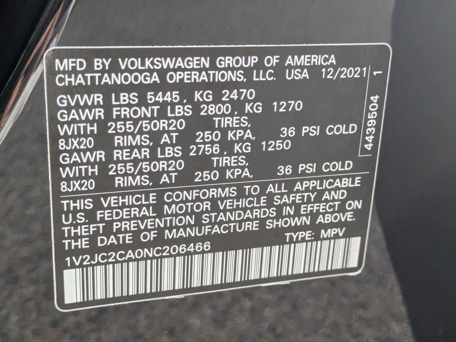 2022 Volkswagen Atlas Cross Sport 2.0T SE w/Technology FWD