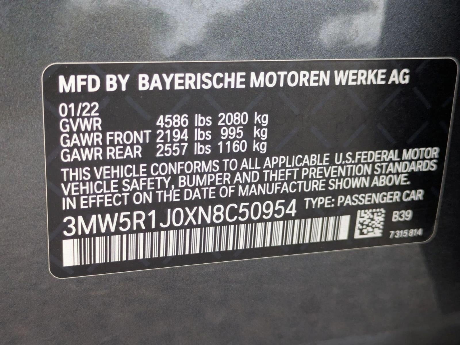 2022 BMW 330i Sedan North America