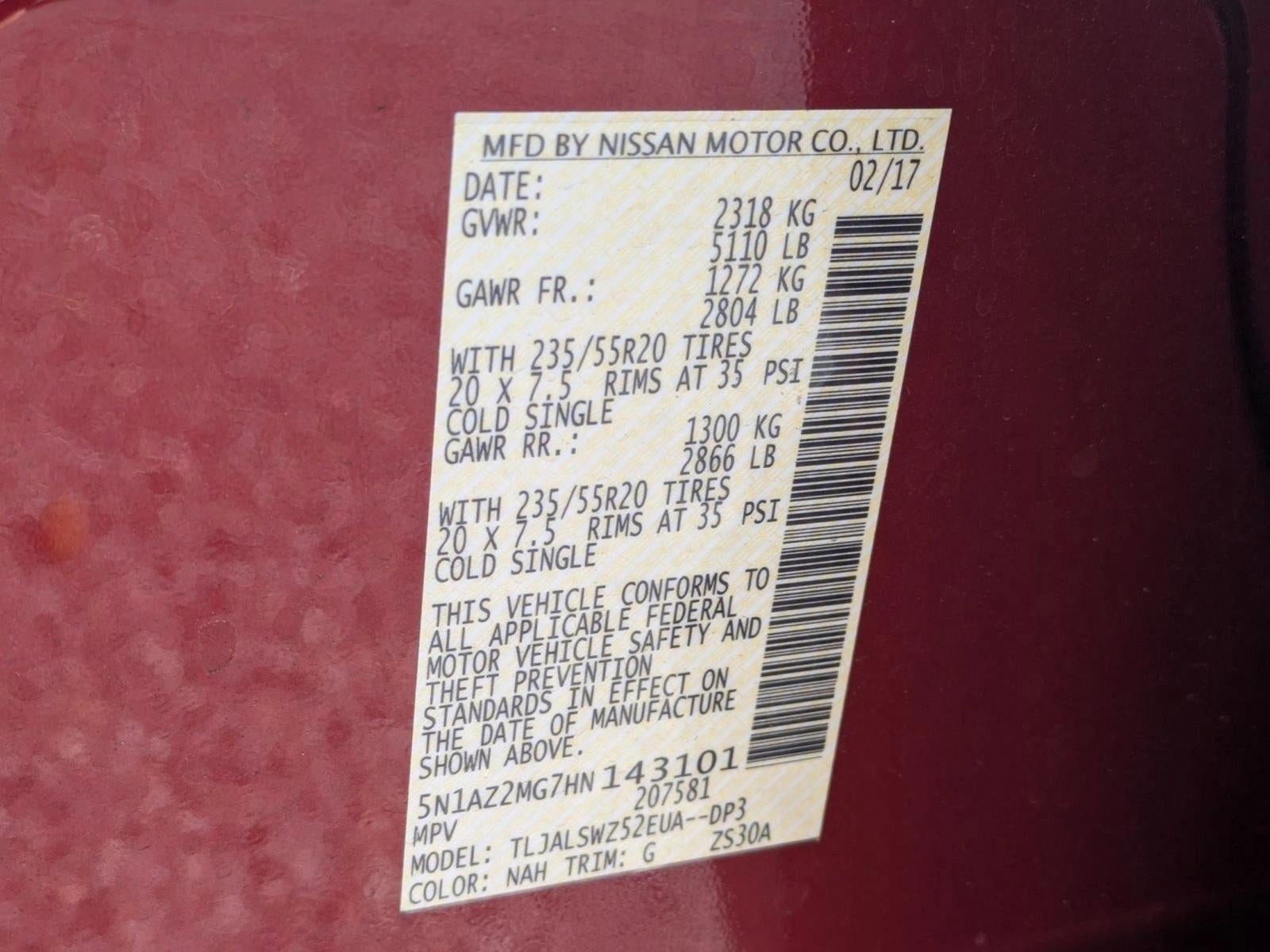 2017 Nissan Murano 2017.5 FWD Platinum