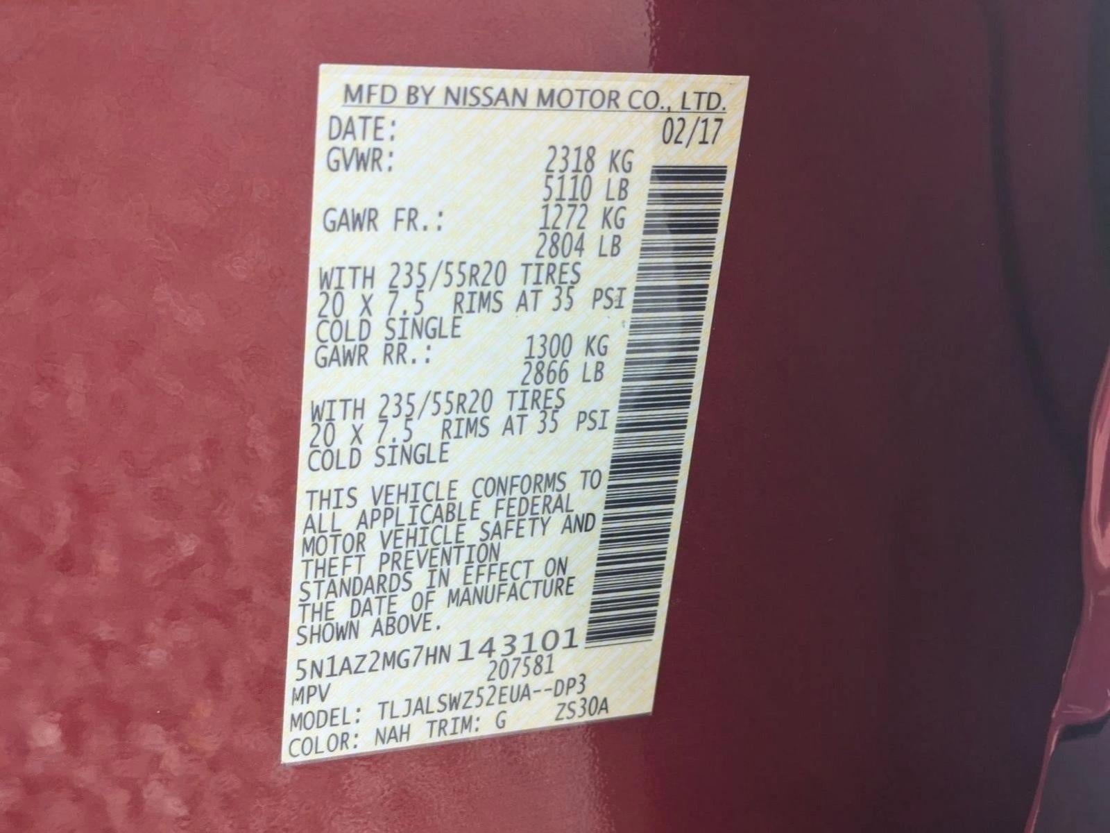 2017 Nissan Murano 2017.5 FWD Platinum